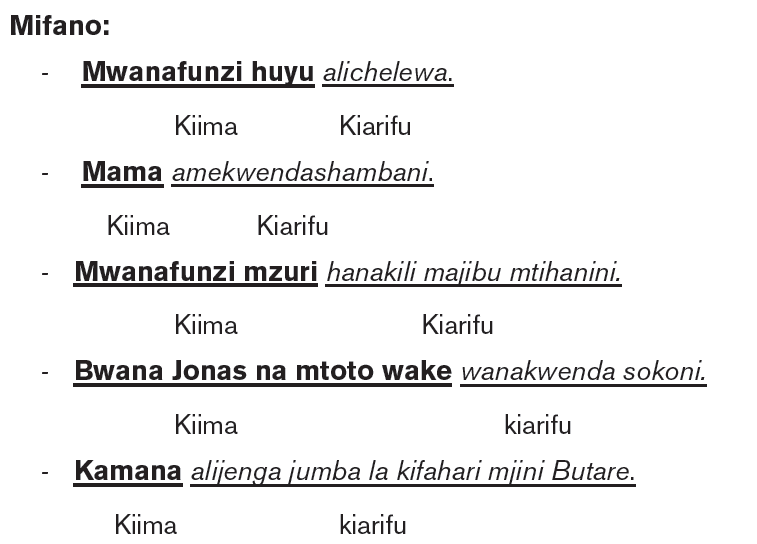 Course Kiswahili LE, Topic MADA YA 5 UANDISHI WA RIPOTI